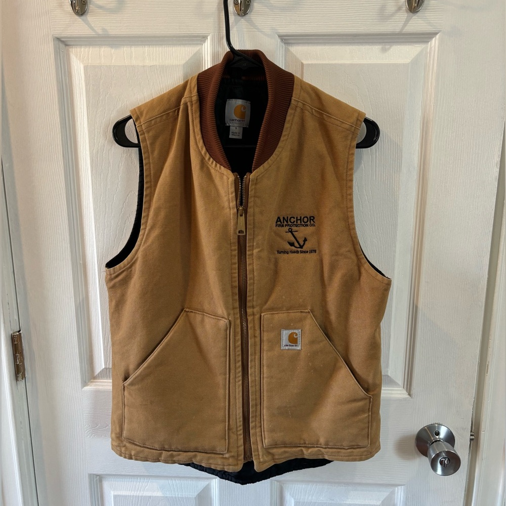 Carhart Arctic Quilt Lined Vest in Brown Duck Size Small